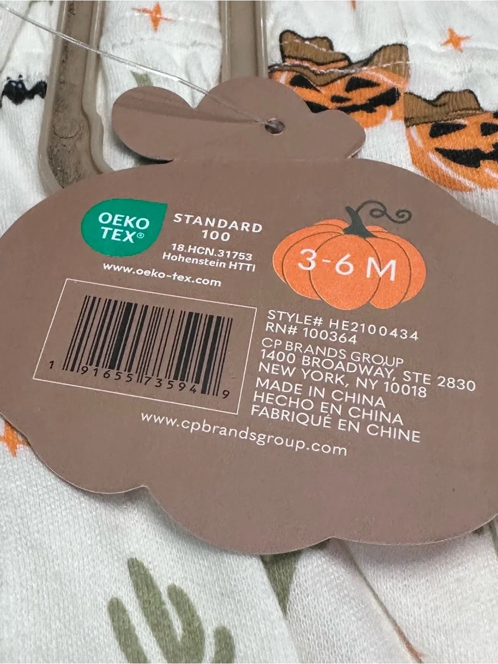 Chick Pea Baby 3-Piece “Howdy Pumpkin” Halloween Outfit Set 3-6 Months NWT